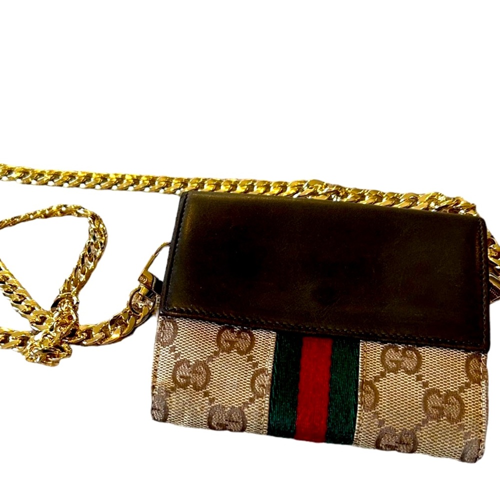 GUCCI BI FOLD LARGE WALLET WITH RACING STRIPE